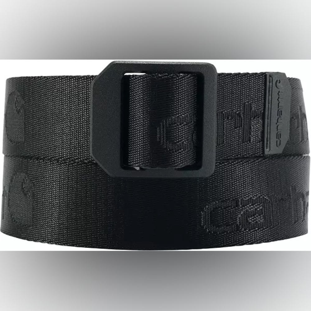 NWT Carhartt Black Nylon Webbing Ladder Lock Belt